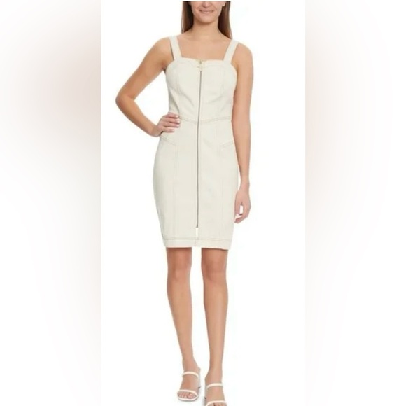 NWT-Denim Sweetheart Bustier Dress Gloria Vanderbilt x Christian Siriano SZ 10 - Picture 1 of 15